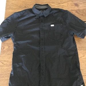 Black casual button down shirt M